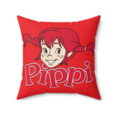 Pippi Longstocking Spun Polyester Square Pillow